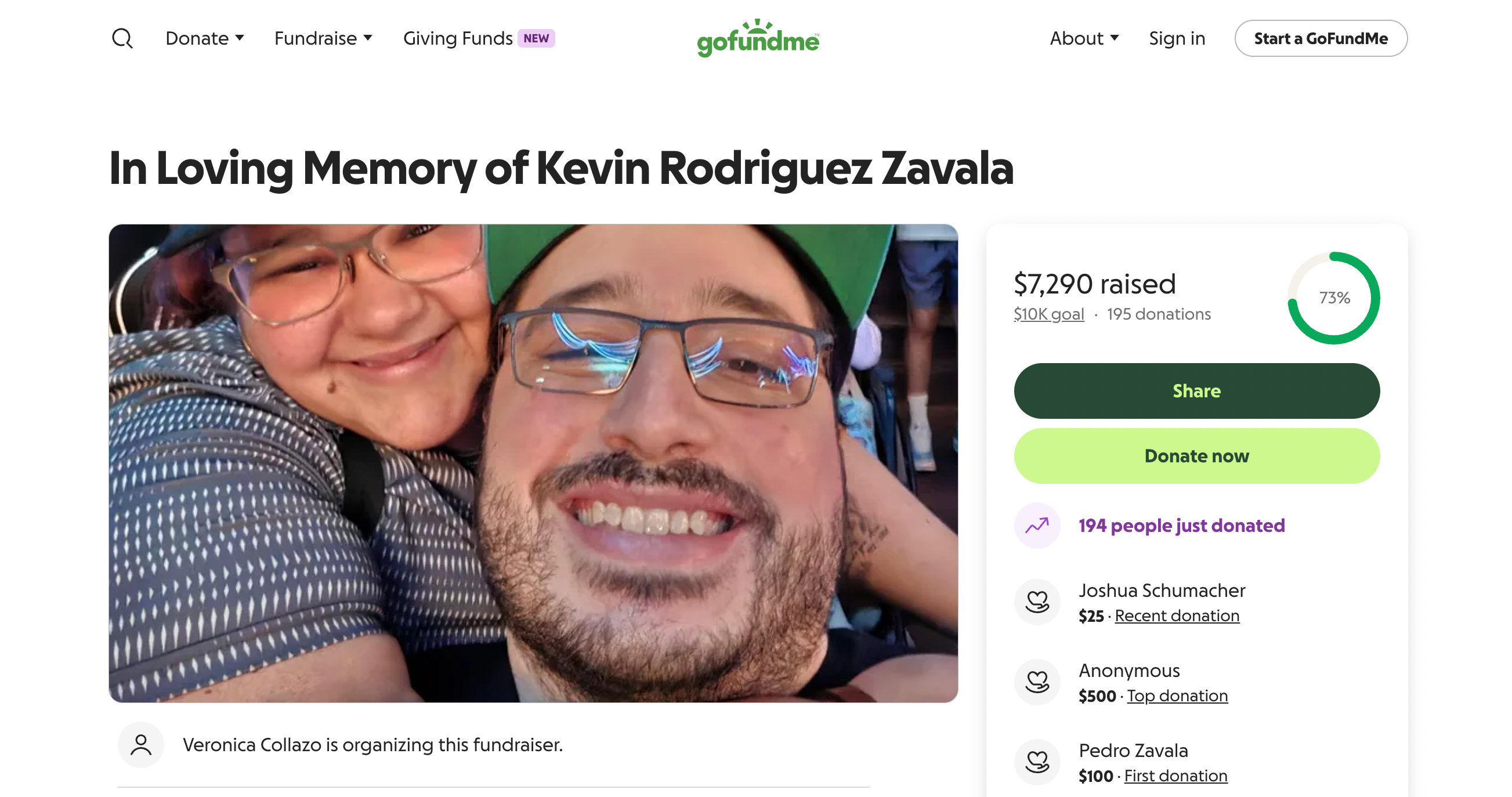 Se ha creado una página de GoFundMe en memoria de Kevin Rodríguez Zavala, de 32 años, quien murió a causa de las heridas sufridas mientras viajaba en el emocionante viaje de Stardust Racers en el nuevo parque temático Epic Universe de Universal Orlando. (GoFundMe)