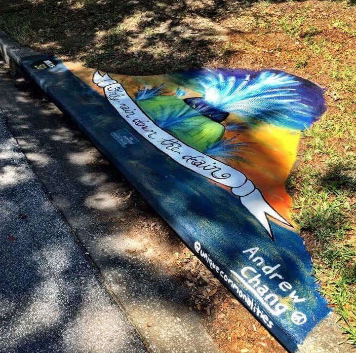 Este desagüe tormenta en Summerlin Avenue muestra la fuente del lago Eola, y fue parte de Orlando's