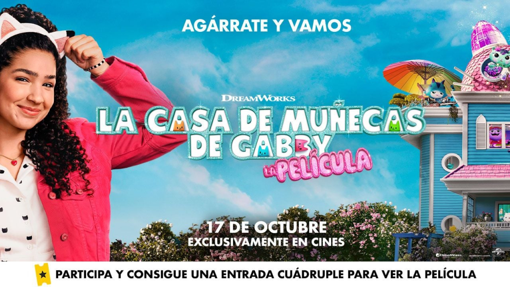 Sorteamos 5 entradas dobles para ver en el cine ‘La casa de muñecas de Gabby: La película’