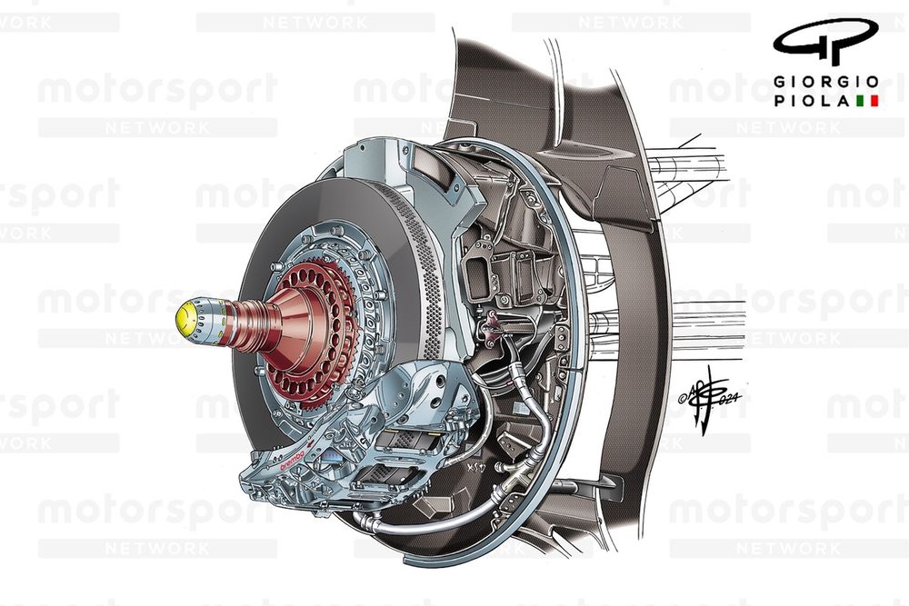 Ferrari SF-24 Brembo calliper