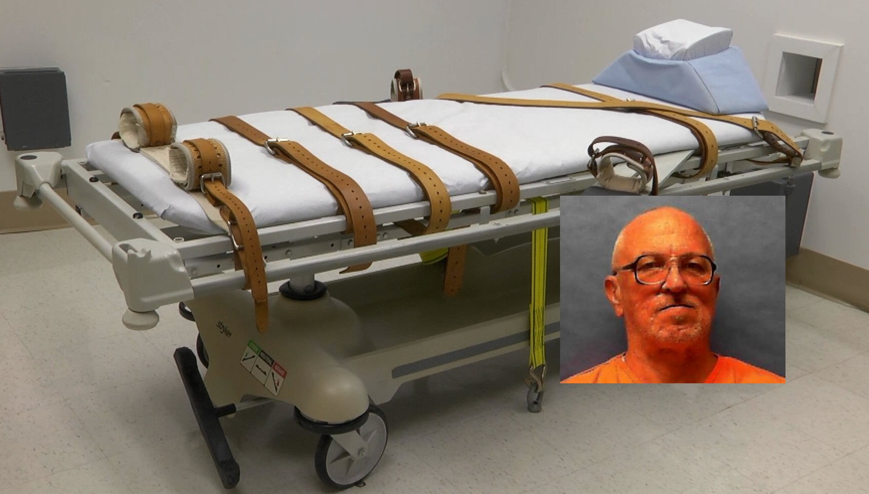 Prisión Estatal de Florida La cámara de ejecución en la institución correccional de la Prisión Estatal de Florida, también conocida como Prisión Raiford, ubicada en Raiford, Florida. Edward James fue ejecutado el jueves 20 de marzo de 2025 por matar a una mujer y a su nieta en 1993 en el condado de Seminole. (Fotos de archivo AP)