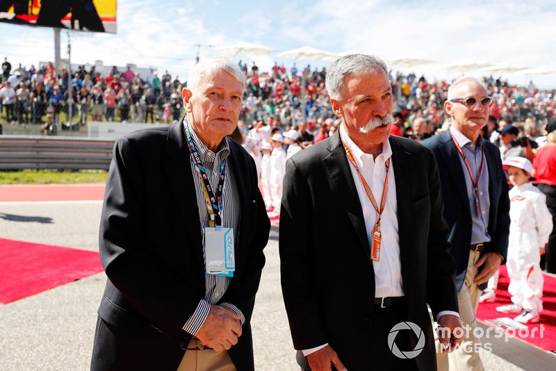 John Malone, Chairman, Liberty Media, and Chase Carey, Chairman, Formula One