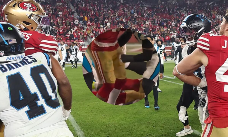 Un vil golpe bajo desata la pelea entre 49ers y Panthers