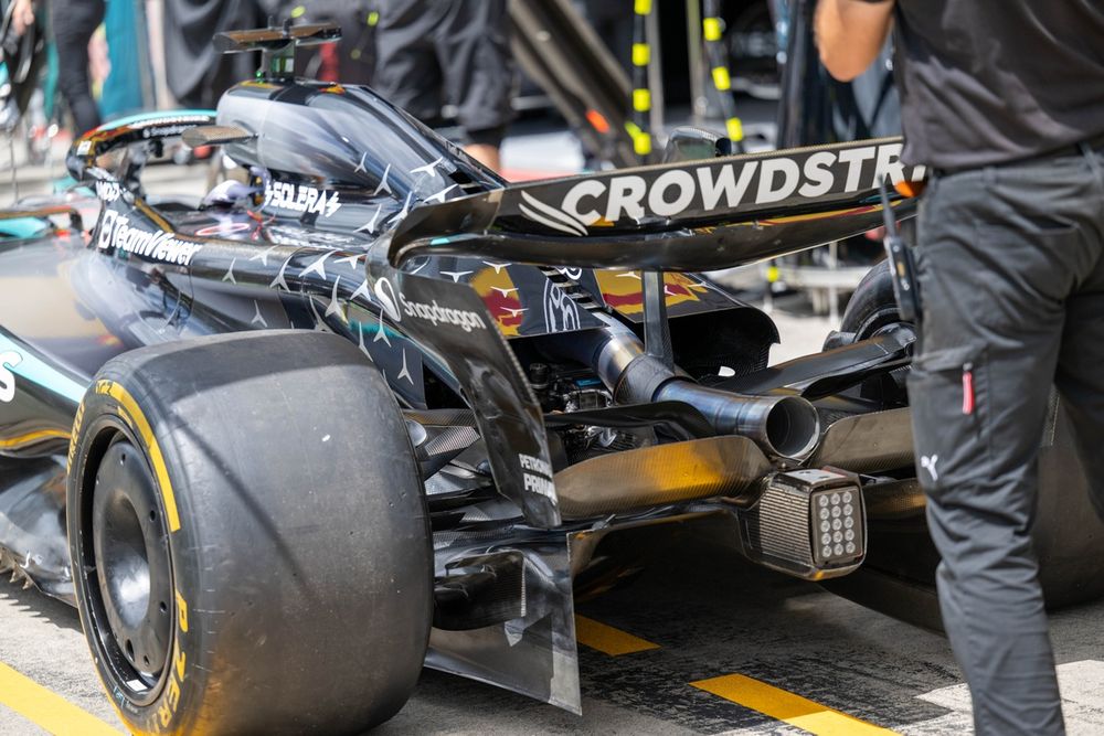 Mercedes W16, dettaglio del retrotreno