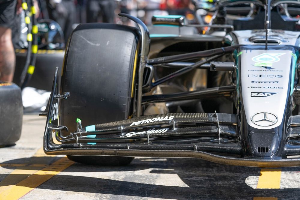 Detalle técnico del Mercedes W16.