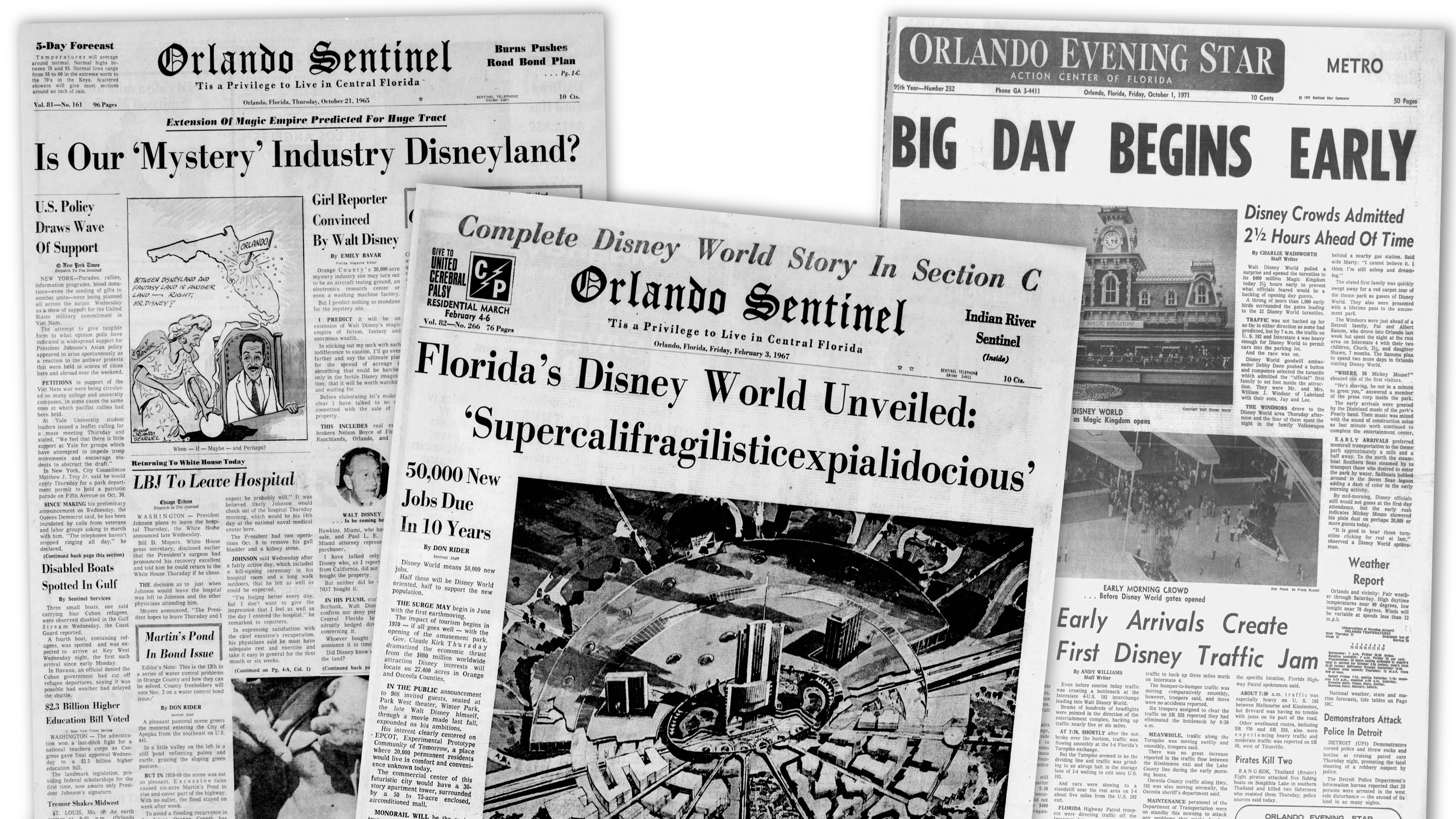 Desde la izquierda, la portada del Orlando Sentinel pregunta