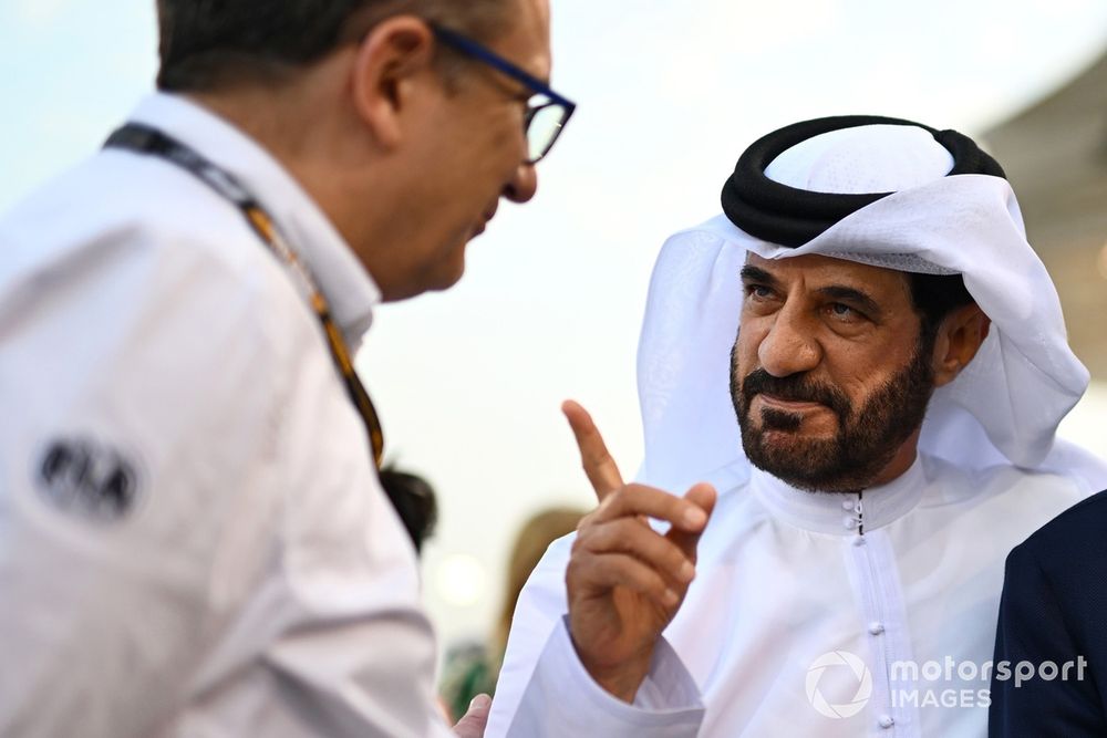 Mohammed Ben Sulayem, presidente FIA con Nikolas Tombazis, responsabile tecnico federale dell'area monoposto