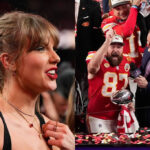 Travis Kelce le canta a Las Vegas con Taylor Swift como pblico en el Super Bowl