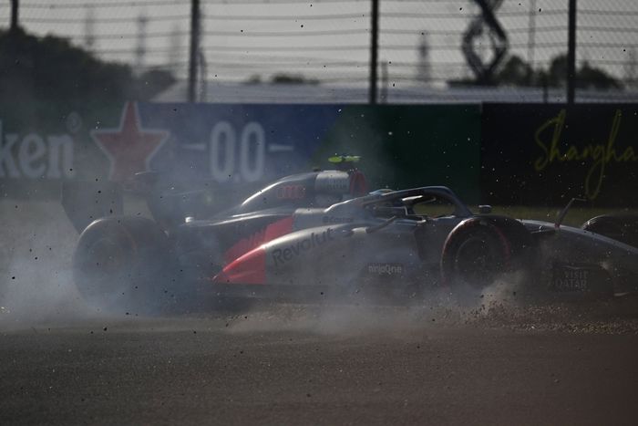 Accidente de Gabriel Bortoleto, del equipo Audi F1
