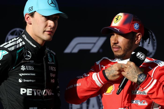 Lewis Hamilton, Ferrari, George Russell, Mercedes