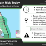 Florida central tiene riesgo de lluvias excesivas y posibles inundaciones hasta la noche