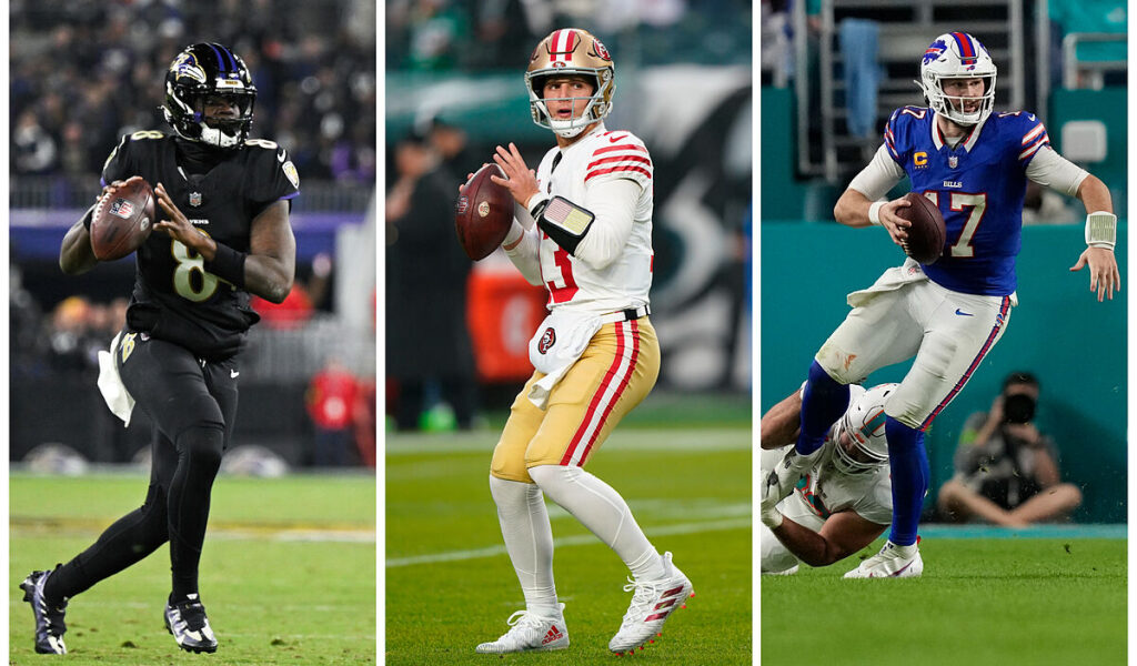 Lamar Jackson, Brock Purdy y Josh Allen encabezan candidatos al MVP de la NFL