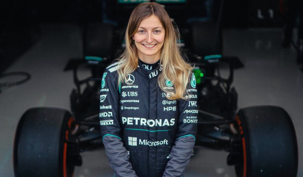 La campeona de la F1 Academy, Doriane Pin realiza su primera prueba con Mercedes