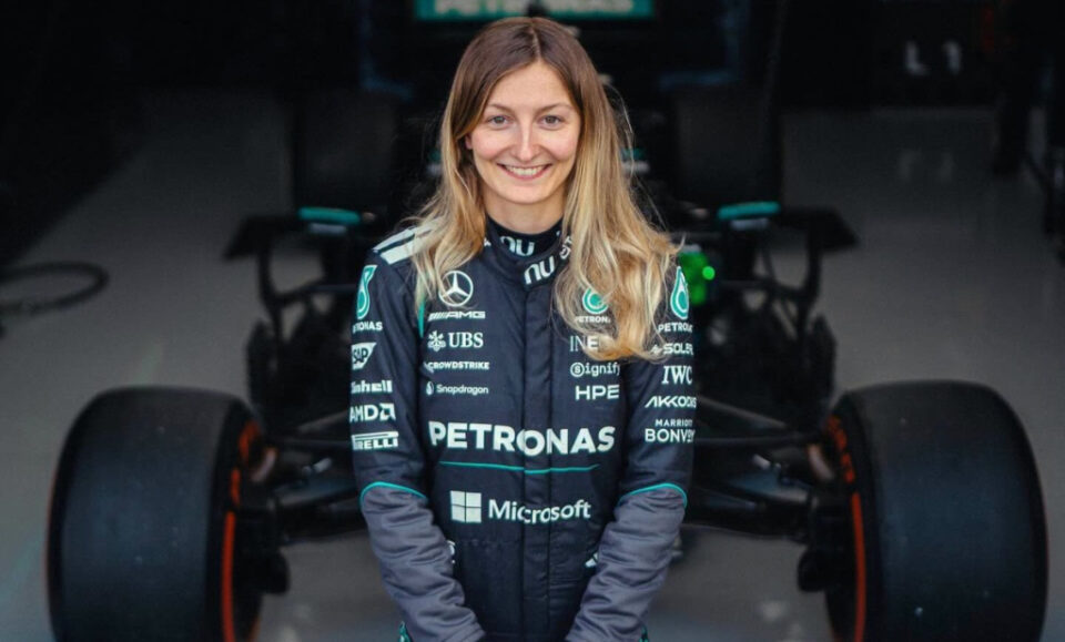 La campeona de la F1 Academy, Doriane Pin realiza su primera prueba con Mercedes