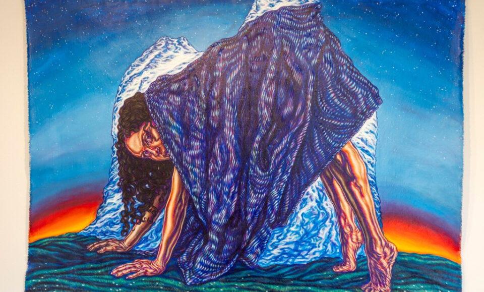 Exposición de Maitland: Las texturas de Medio Oriente cobran vida en pinturas tejidas con memoria cultural