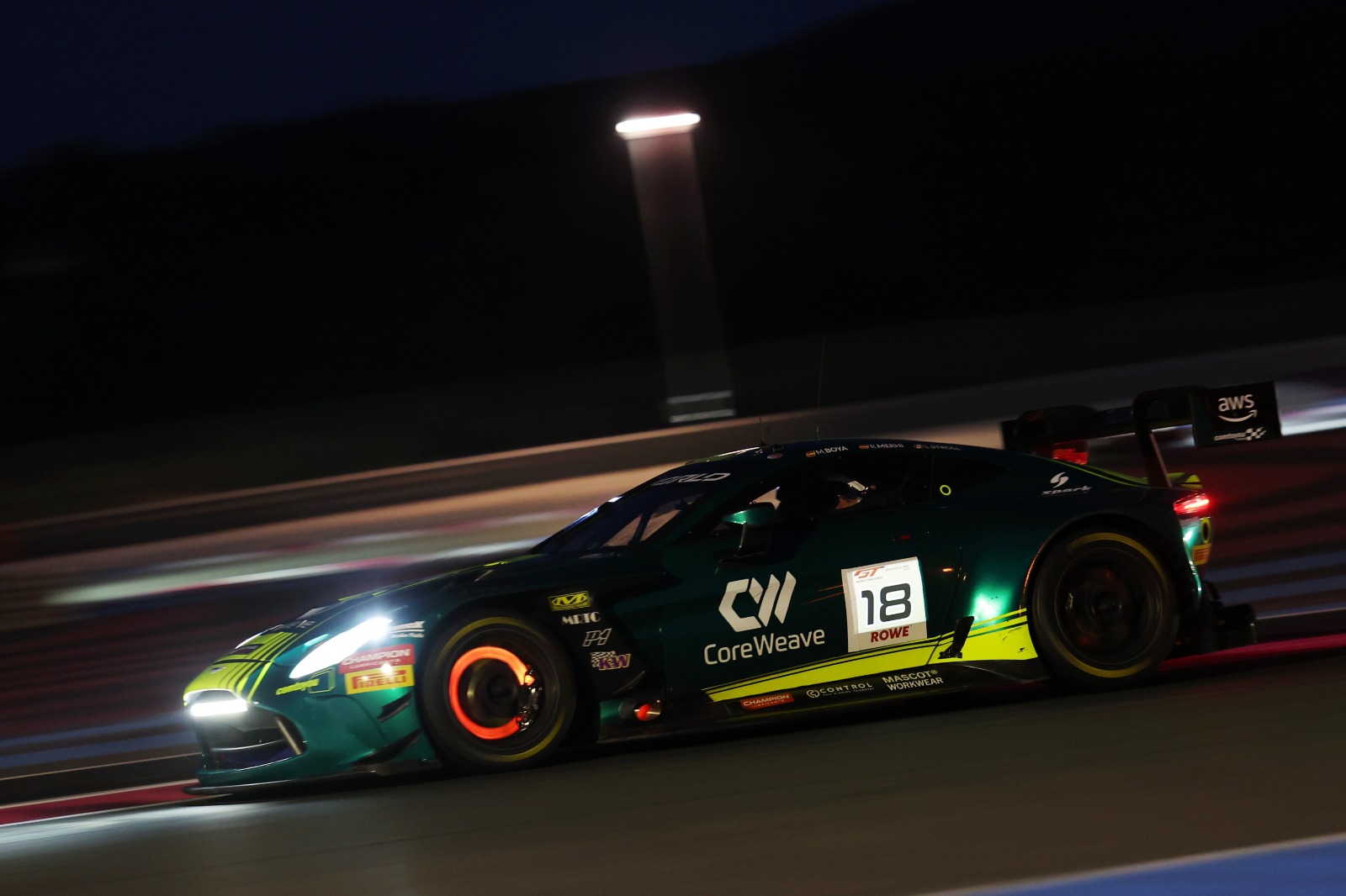 #18 Comtoyou Racing, Aston Martin Vantage AMR GT3 EVO - Lance Stroll, Roberto Merhi, Mari Boya
