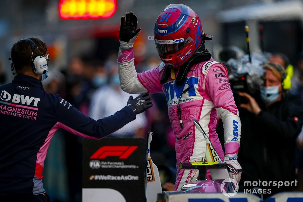 Lance Stroll, Racing Point, viert zijn pole