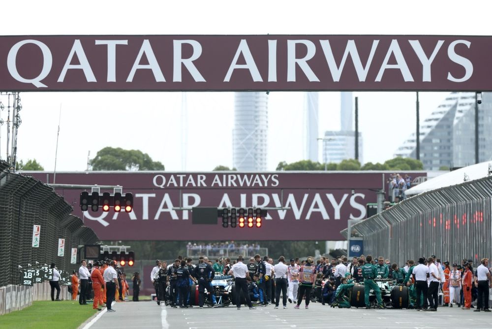 La grille de départ avant la course du GP d'Australie.