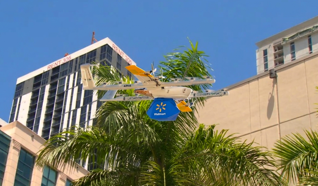 Walmart y Wing probaron las entregas con drones en Miami