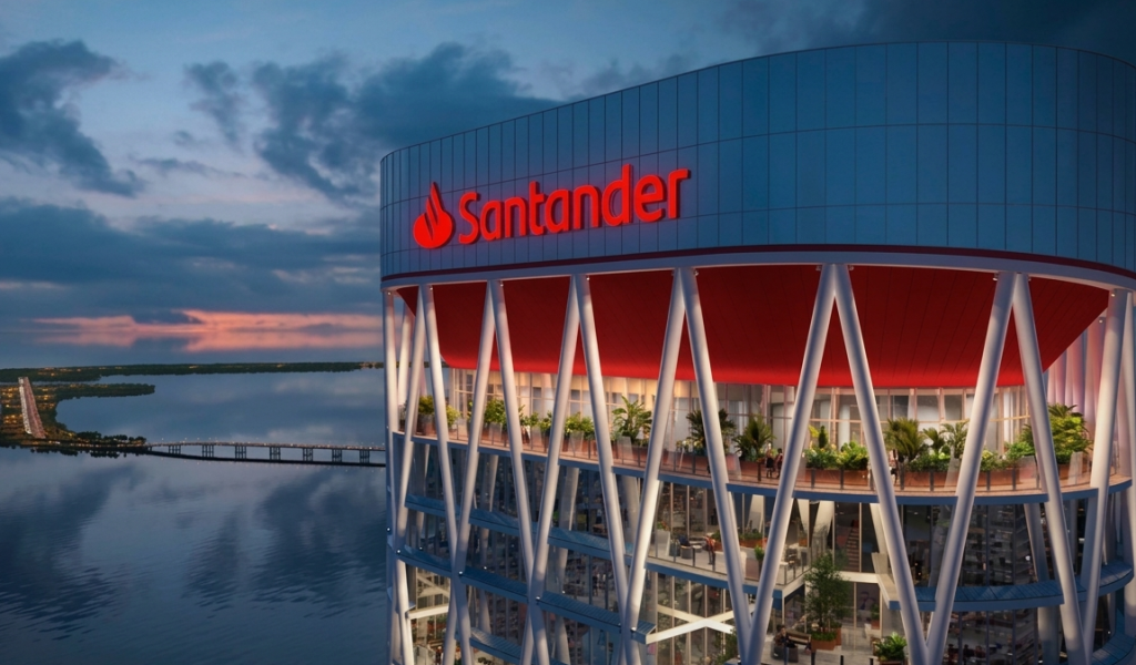 Santander levanta su nueva torre corporativa en el corazón financiero de Miami
