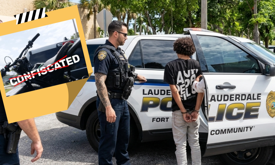 Capturan en Fort Lauderdale a conductor de E-Bike que se burló de la policía en video