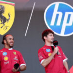 La divertida reacción de Leclerc al ver a Hamilton conducir el nuevo Ferrari Luce