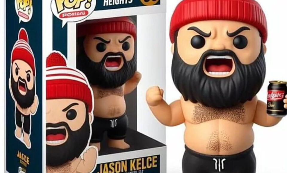 Versin Funko Pop de Jason Kelce hecha con IA se vuelve popular y los fans quieren se haga realidad