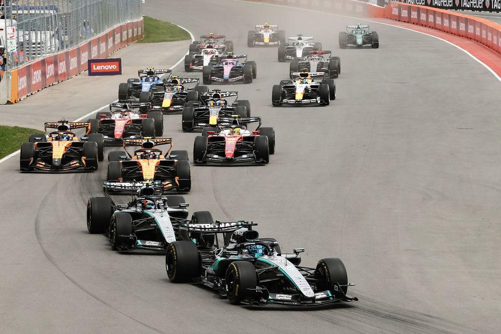 La parrilla de salida para la carrera del GP de Canadá de F1 2026